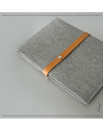 FUSION felt leather sleeve for 13" Macbook Air